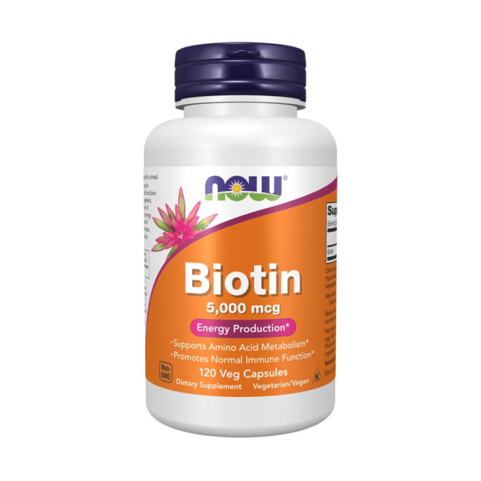 Биотин NOW FOODS Biotin 5000 мкг, 120 капсул NS26178